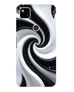 Чехол для Google Pixel 4a с картинкой «Черно-белая спираль»