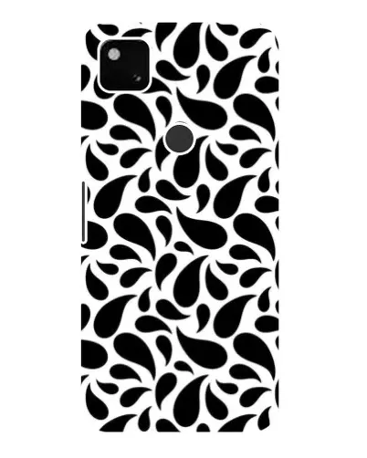 Чехол для Google Pixel 4a с картинкой «Контрастные черные капли»