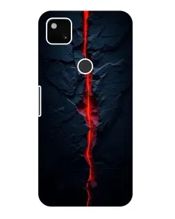 Чехол для Google Pixel 4a с картинкой «Kрасная лавовая трещина»