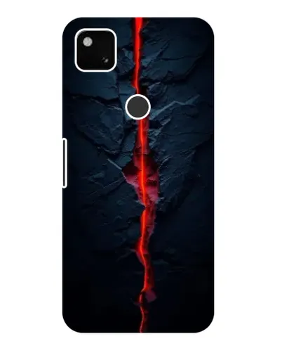 Чехол для Google Pixel 4a с картинкой «Kрасная лавовая трещина»