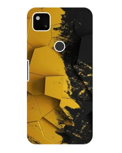 Чехол для Google Pixel 4a с картинкой «Золотые осколки геометрии»