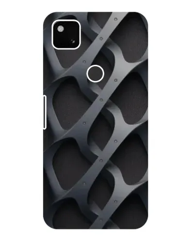 Чехол для Google Pixel 4a с картинкой «Объемное серое плетение»