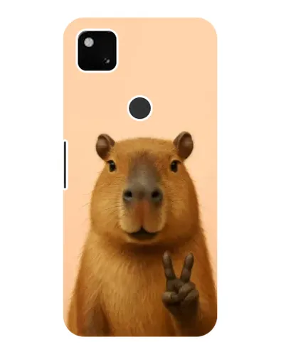 Чехол для Google Pixel 4a с картинкой «Капибара виктория»