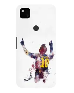 Чехол для Google Pixel 4a с картинкой «Акварельный Месси Барселона»