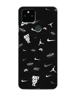 Чохол для Google Pixel 5 з картинкою «Nike Black Pattern»