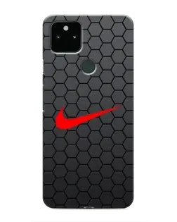 Чохол для Google Pixel 5 з картинкою «Nike — карбонова сітка»