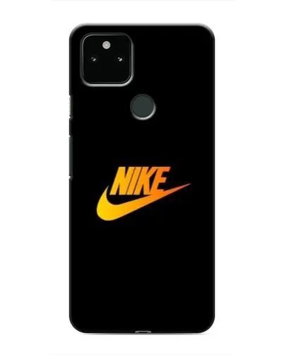 Чехол для Google Pixel 5 с картинкой «Золотой логотип Nike»
