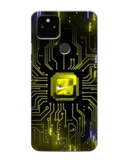 Чохол для Google Pixel 5 з картинкою «Nike — золота іскра»