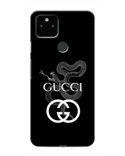 Чохол для Google Pixel 5 з картинкою «Gucci — срібна змія»