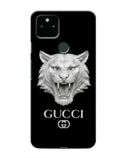 Чехол для Google Pixel 5 с картинкой «Gucci — серебряный лев»
