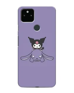 Чохол для Google Pixel 5 з картинкою «Kuromi на ліловому фоні»