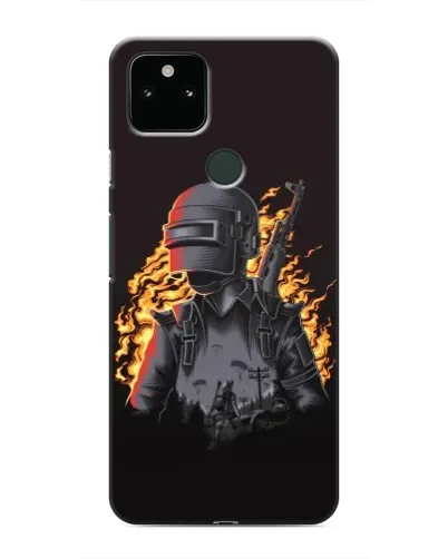 Чохол для Google Pixel 5 з картинкою «PUBG — вогняний силует»