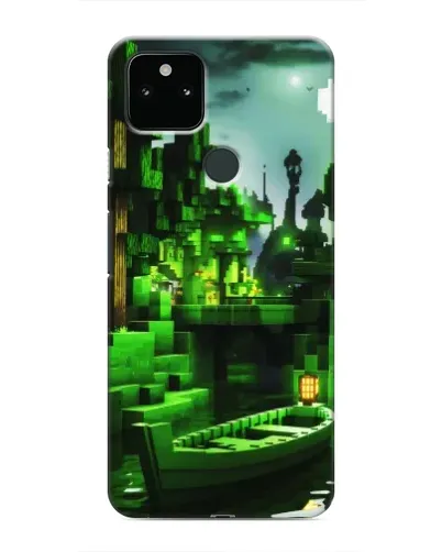 Чохол для Google Pixel 5 з картинкою «Minecraft лісовий пейзаж»