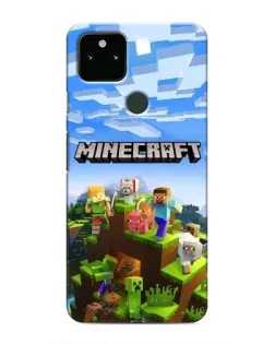 Чохол для Google Pixel 5 з картинкою «Minecraft класичний світ»