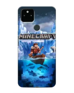 Чохол для Google Pixel 5 з картинкою «Minecraft льодянийсвіт»
