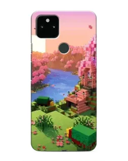 Чохол для Google Pixel 5 з картинкою «Рожеве дерево Minecraft»
