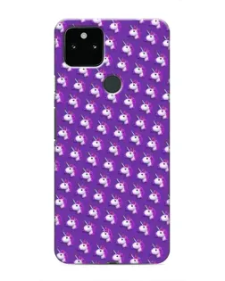 Чохол для Google Pixel 5 з картинкою «Єдинороги на фіолетовому»