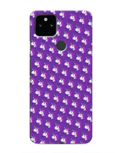Чохол для Google Pixel 5 з картинкою «Єдинороги на фіолетовому»