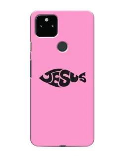 Чохол для Google Pixel 5 з картинкою «Рожевий символ Jesus»