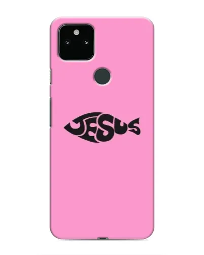 Чохол для Google Pixel 5 з картинкою «Рожевий символ Jesus»