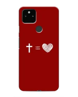 Чехол для Google Pixel 5 с картинкой «Уравнение любви»