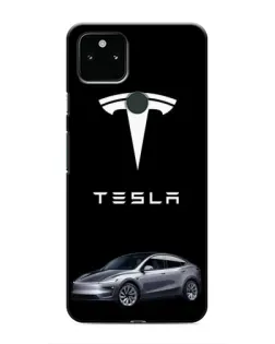 Чохол для Google Pixel 5 з картинкою «Tesla Model Y»