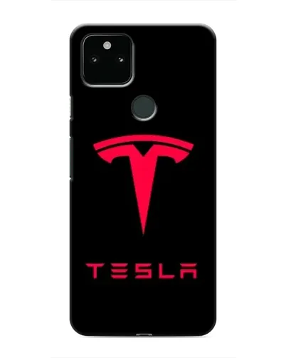Чохол для Google Pixel 5 з картинкою «Tesla Red Logo»