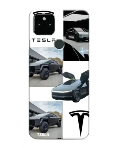 Чохол для Google Pixel 5 з картинкою «Колаж Cybertruck Tesla»
