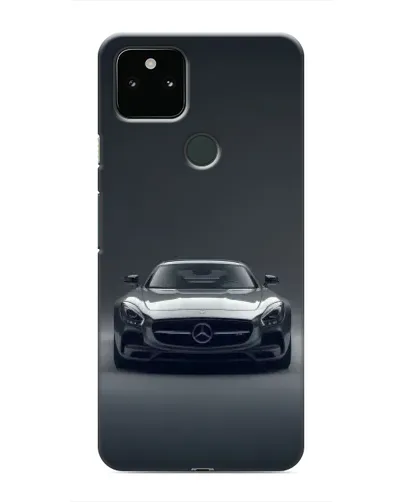 Чехол для Google Pixel 5 с картинкой «Mercedes на черном»