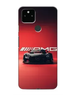 Чохол для Google Pixel 5 з картинкою «Mercedes AMG — червона лінія»
