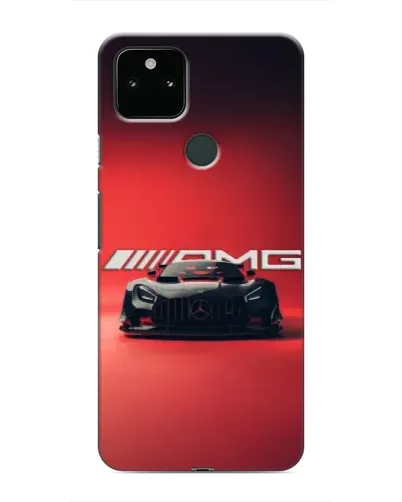 Чохол для Google Pixel 5 з картинкою «Mercedes AMG — червона лінія»
