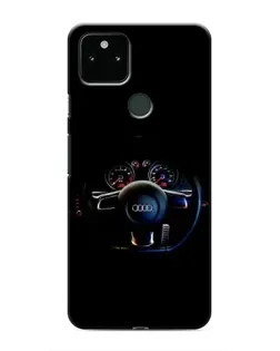 Чохол для Google Pixel 5 з картинкою «Салон Audi — кермо»