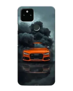 Чохол для Google Pixel 5 з картинкою «Audi у хмарах диму»