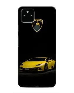 Чохол для Google Pixel 5 з картинкою «Lamborghini жовтий акцент»
