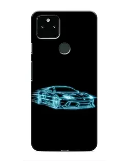 Чохол для Google Pixel 5 з картинкою «Неоновий контур Lamborghini»