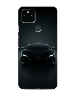 Чохол для Google Pixel 5 з картинкою «Чорний Lamborghini Aventador»