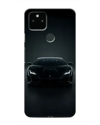 Чохол для Google Pixel 5 з картинкою «Чорний Lamborghini Aventador»