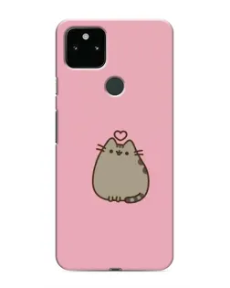 Чохол для Google Pixel 5 з картинкою «Pusheen серце»