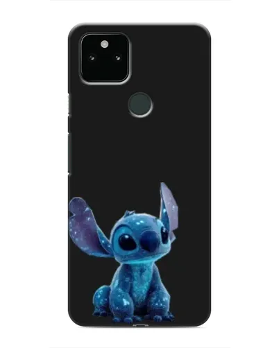 Чехол для Google Pixel 5 с картинкой «Стич на черном»