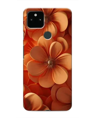 Чохол для Google Pixel 5 з картинкою «Помаранчева макро квітка»