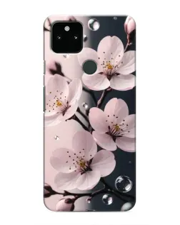Чохол для Google Pixel 5 з картинкою «Ніжня сакура та краплі»