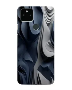 Чохол для Google Pixel 5 з картинкою «Об'ємні сині складки»
