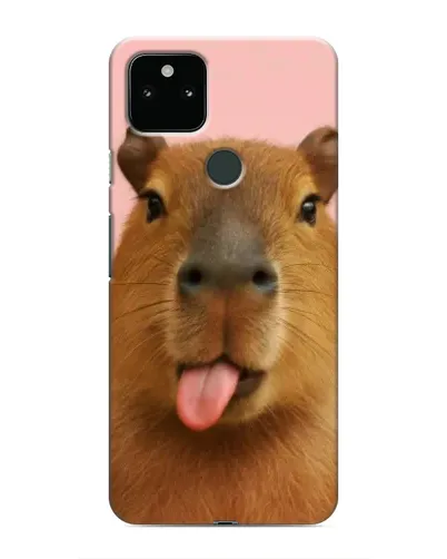 Чохол для Google Pixel 5 з картинкою «Капібара з язиком»