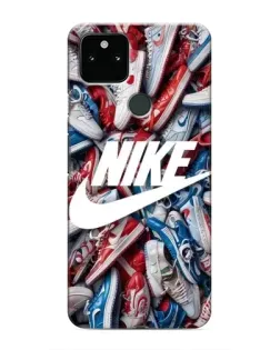 Чохол для Google Pixel 5a 5G з картинкою «Космічний Nike Blue»