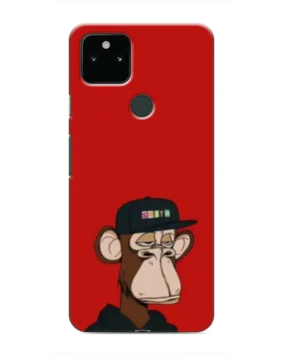 Чохол для Google Pixel 5a 5G з картинкою «Bored Ape — червоний фон»