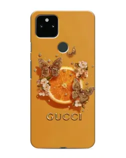 Чехол для Google Pixel 5a 5G с картинкой «Gucci — золотые бабочки»