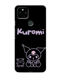 Чохол для Google Pixel 5a 5G з картинкою «Kuromi — чорний мінімалізм»