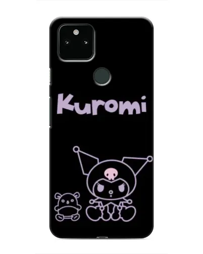 Чохол для Google Pixel 5a 5G з картинкою «Kuromi — чорний мінімалізм»