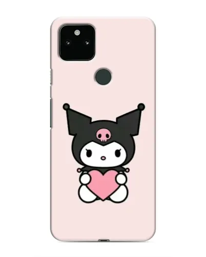 Чохол для Google Pixel 5a 5G з картинкою «Kuromi та серце»