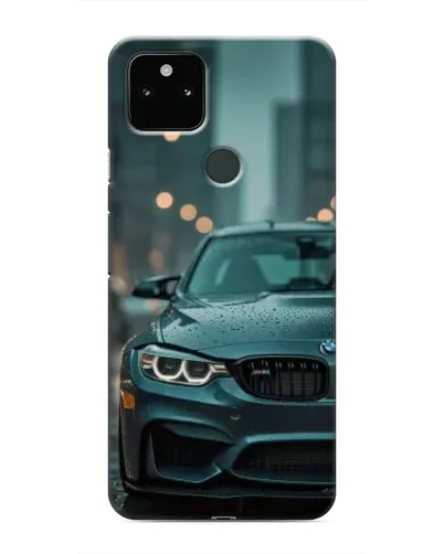 Чохол для Google Pixel 5a 5G з картинкою «BMW у вогнях міста»